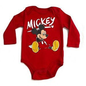 Long sleeve Mickey Mouse onesie size 6-9 months